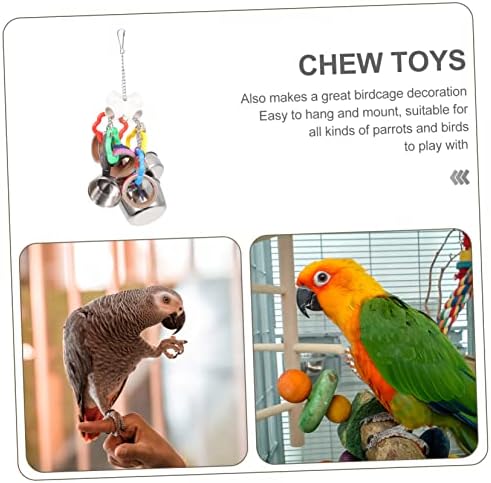 Ipetboom 5pcs papiga igračka ptica igračke za zube i igračke ptice ptice ptice koje suganje igračka ptica ugriza igračka legura ptica