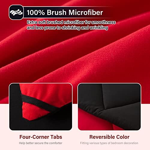 Cosybay krevet u torbi puni reverzibilni kombinezoni sets 7pcs cijelu sezonu dolje alternativni setovi za posteljinu crvene i crne