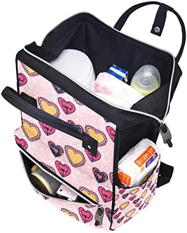 Romantični valentinski uzorak školske torbe za pelene ruksak vodootporna multifunkcionalna modna torba, torba za njegu