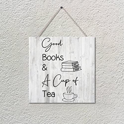 Vrurinss Citirajte natpisne plak zid Viseće knjige i šalica čaja rustikalnog uređenja domaćeg uređenja Motivacijski znakovi za poklon