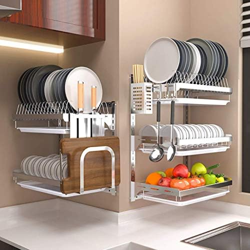 Fehun sudopere, kuhinjski zidni stalak za odvod stalka od nehrđajućeg čelika s perforiranom ugradnjom/2 sloja