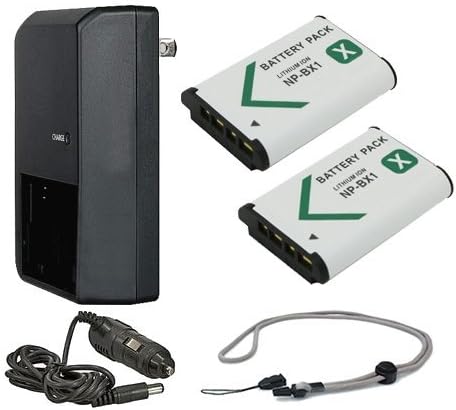 Baterije velikog kapaciteta kompatibilne sa Sony Cyber-shot DSC-RX100 II + AC/DC punjač za putovanja + remen