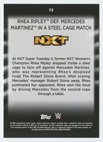 2021 Topps WWE ženska divizija 72 Rhea Ripley Wrestling Trading Card