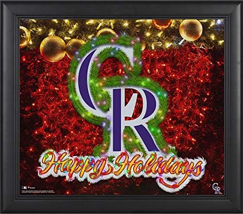 Kolorado Rockies uokviren 15 x 17 Happy Holiday Collage - MLB Team Plakes i kolaži