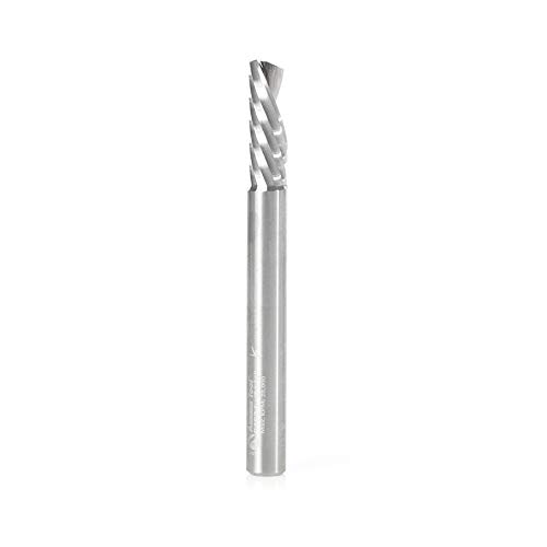 AMANA ALAT - 51524 Čvrsti karbid CNC Spiral 'O' flauta, plastično rezanje 1/4 dia x 3/4 x 1/4