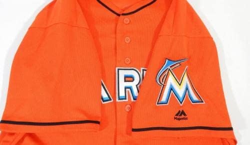 Miami Marlins Burnett 17 Igra je koristila Orange Jersey DP13669 - Igra korištena MLB dresova