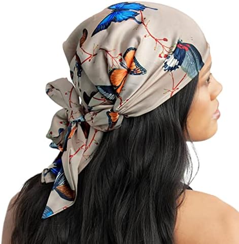 Kičaste elastične trake za kosu za žene-satenski šal - traka za kosu za žene / elegantni šalovi za kosu i trake za glavu-bandane za