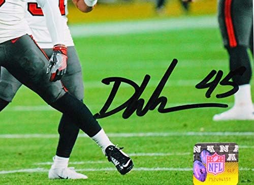 Devin White Autographed Tampa Bay Bucs 8x10 Taunt Photo-Beckett W Auth Black