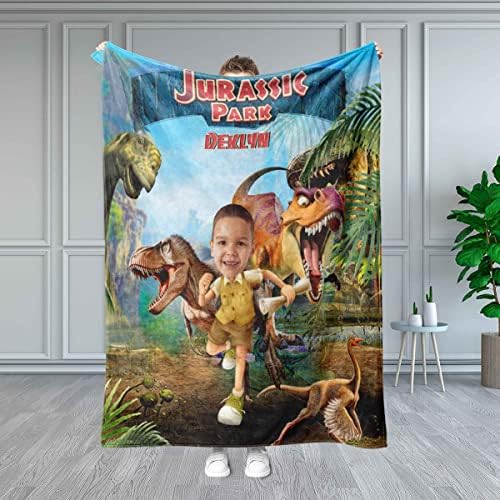 Angeline Kids usd napravila je personaliziranu dječju pokrivač za dječake, Dinosaur Explorer Custom Baby Deck Pokloni, deka za bebe