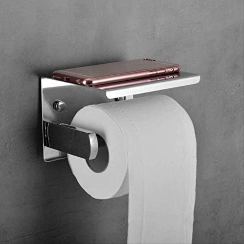 KLHHG držač toaletnog papira od nehrđajućeg čelika zidni nosač kotrljanja stalak s policama za držač telefona za kupatila hotel
