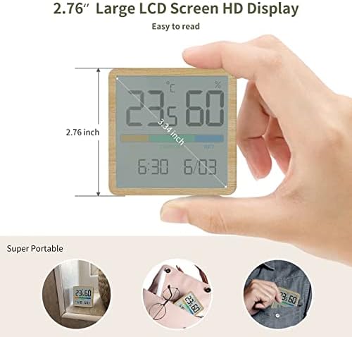 MJWDP LCD Digitalni mjerač vlage u zatvorenom termometrom higrometar kućni ured radne površine Tablica Temperatura i mjerač vlage