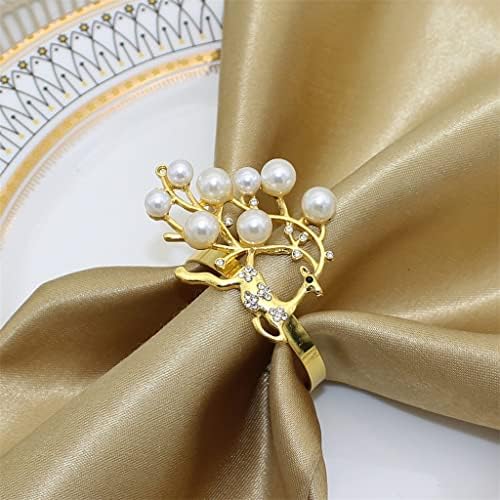 Lhllhl 6pcs prsten za salvete metalne salvete prikladno za ukrašavanje stola za svadbene blagdanske zabave