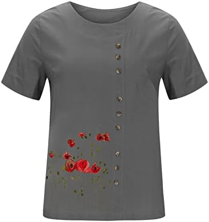 Dame srednjovjekovne kamisole ruža cvjetna bluza kamisole košulje kratki lakatni rukav vrat vrat casual camisole br