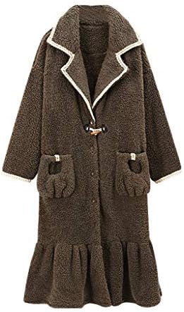 Cujux ženski ogrtač za jesen zima topla odjeća Terry Robe Čvrsti dugi rukavi casual haljina