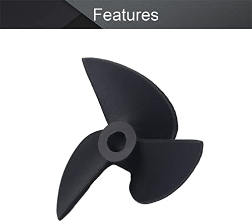 Fielect 1pc 3 noževa CW propeler za brodski model RC brodski propelerski model crni plastični propeler promjera 36 mm 1,4 nagib 4 mm