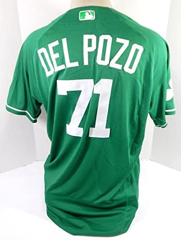 2022 Detroit Tigers Miguel del Pozo 71 Igra izdana Green Jersey St Patricks 1 - Igra korištena MLB dresova