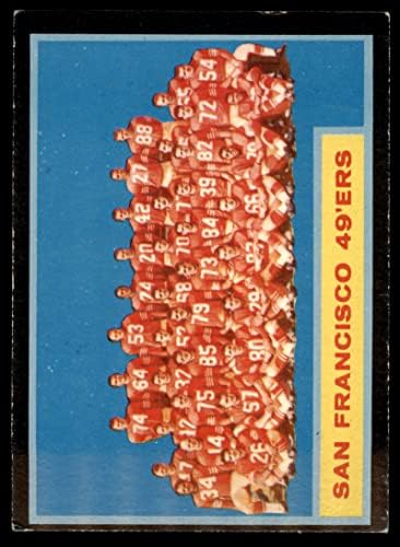 1962. Topps 163 49ers Team San Francisco 49ers Ex 49ers