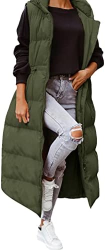 Snksdgm ženske jakne plus size puffer gilet dugi niz prsluk bez rukava bez rukava jakna za zgušnjavanje vanjskog kaputa overcoat
