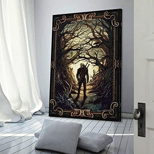 Filmski plakat Noćna mora Witcher-a plakata Wolf Wall Slike za platno spavaće sobe zidne umjetničke otiske za zidni dekor dekor dekor