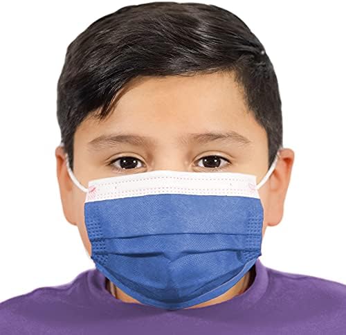 50 pakiranja jednokratnih 3-slojnih maski za lice s ušnom petljom za djecu opće namjene lako Proizvedeno u SAD-u