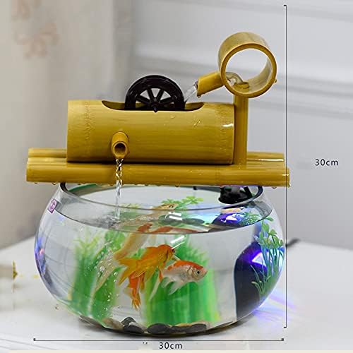 XJJZS Mali stakleni spremnik za ribu Ekološka radna površina akvarij Djeca lijena riba spremnik