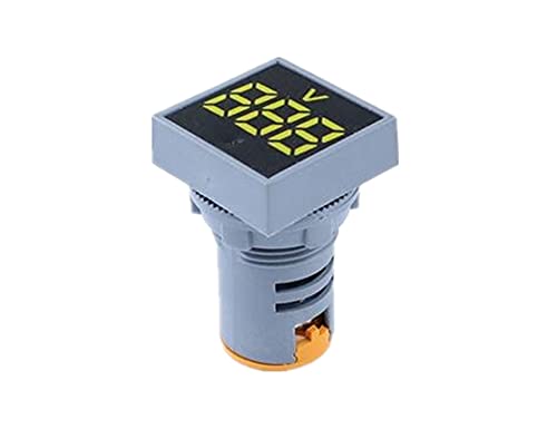 Buday 22 mm mini digitalni voltmetar kvadrat AC 20-500V VOLT VOLNSKI HONTHER ISTER ISTOR SAVJET LED indikatorska svjetiljka zaslon