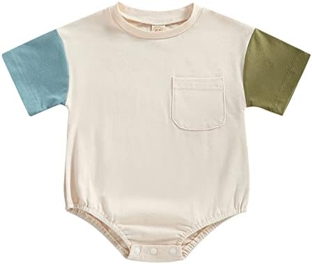 Fepege novorođenčadi Dječaci Djevojke Romper jednodijelni kombinezon kratkih rukava Unisex ljetna odjeća