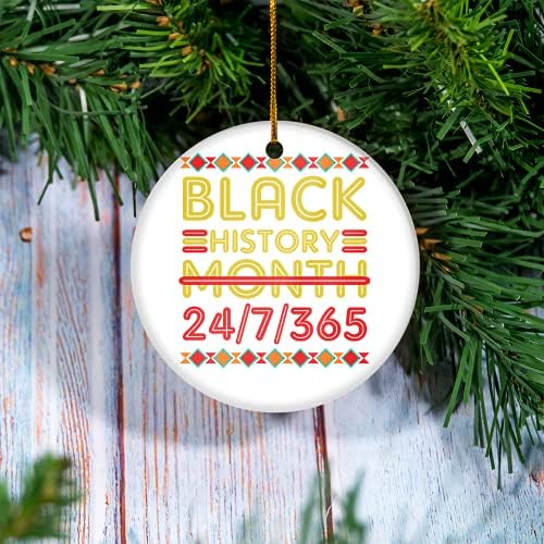 Moj prvi Božić - Mjesec crne povijesti 24 7 362 dana afroamerički ukras ponosa - prilagođeni ukras, personalizirani praznični ukrasi,