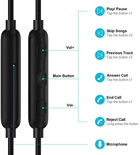 Cooya 3,5 mm uši u uši ožičene slušalice s mikrofonima za Samsung A14 A23 S10 A71 5G A51 A52 A12 Magnetska ušice Stereo audio 3,5 mm
