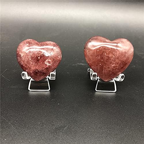 Laaalid xn216 1pc prirodno crvena jagoda srce ljubav u obliku kvarca kristala reiki zacjeljivanje kamena diy prirodno kamenje i minerali