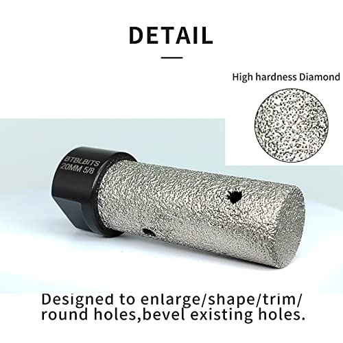 Btblbits Dijamantni komadići prstiju za prstima 3/4 inča dijamantska rupa za bušenje pile za rupe za oblikovanje oblikovanja u porculanskoj