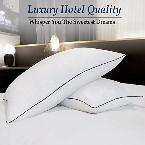 Coolzon krevetni jastuci za spavanje standardni jastučni set od 2, jastuk za kuću i hotel kolekcija pahuljasti jastuci mekani i čvrsti