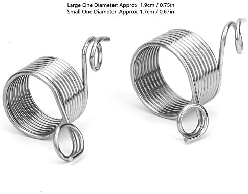 Prsten za pletenje prstiju, 2pcs spiralni pleteni naprstak od nehrđajućeg čelika Prsten za vođenje prstiju pletenje obrta pribor za