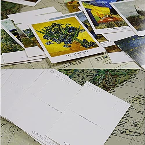 Ousba Van Gogh Art razglednice - 30pcs Art Potication Pozornice postavljene poznate slike Starry Night Sunflowers Poznati slike razglednice