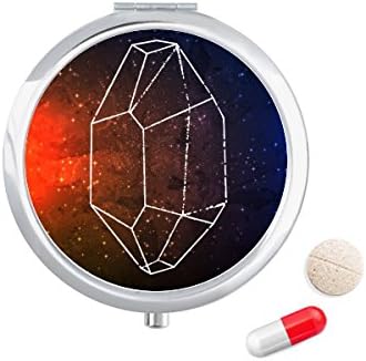 Kristalni svemir nebo fantazija zvijezda smeđa kutija za tablete džepna kutija za pohranu lijekova spremnik za doziranje