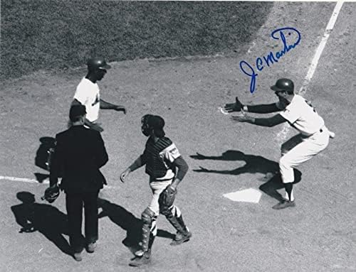 J. C. Martin New York Mets 1969 w/Cleon Jones Action potpisan 8x10 - Autografirane MLB fotografije
