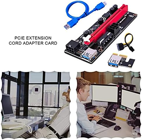 Konektori PCI -E PCIE RISER 009 EXPRESS 1X 4X 8X 16X EXTENDER PCI E USB RISER 009S DUAL 6PIN ADAPTER KARTICA SATA 15PIN za BTC Miner