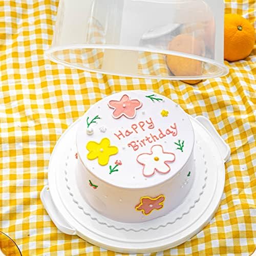 1pc stalak za kolače s poklopcem i ručkom, prijenosni stalak za torte prikladan za tortu od 10 inča, plastični spremnik za torte /
