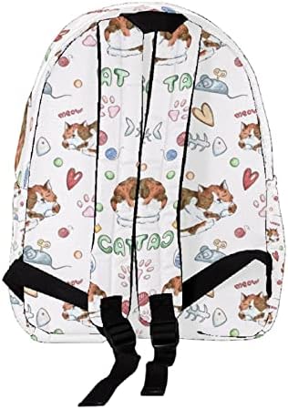 VBFOFBBV LAPTOP Ruksak, elegantni putujući ruksak povremeni daypacks torba za rame za muškarce žene, crtani mačji riblji miš
