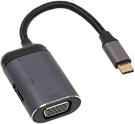 Sanpyl USB C do 4K VGA adapter, 60Hz, 2 u 1 USB tipa C do VGA razdjelnik, USB C do HD VGA adapter za mobilne telefone, prijenosna računala,