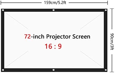 Debeli zaslon projektora visoke svjetline 72 84 100 120 150 inč 16: 9 Tkanina za projiciranje tkanine SAVJET