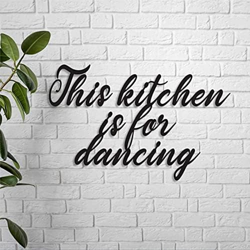 GodBlessign Ova kuhinja je za plesni metalni znak, znak, metalni zidni dekor za kućnu kuhinju kavu bar bar, moderni dekor dekor domaćih