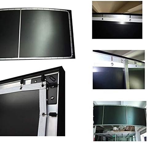 LDCHNH 4K 16: 9 Bijelo tkani akustični prozirni prozirni zaslon 3D zakrivljenog okvira zaslon projektora za projekciju kućnog kina