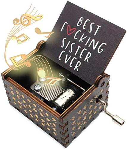 Ukebobo drvena glazbena kutija- Ti si moja glazbena kutija Sunshine, pokloni za sestru, pokloni za BFF, braću i sestre- 1 set