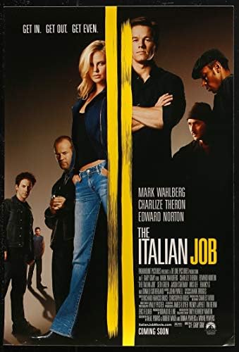 Talijanski posao - 13 x19.5 originalni promo filmski plakat 2003 Charlize Theron Mark Wahlberg
