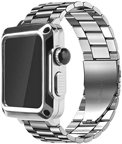 Amsh čelični remen za Apple Watch 7 6 SE 5 4 3 SE mod od nehrđajućeg čelika za IWATH 44 mm 42 mm 38 mm 40 mm luksuzni metalni futrola