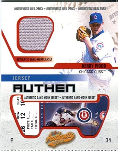 Kerry Wood 2003 Fleer igra istrošena Jersey Card - MLB igra korištena dresova