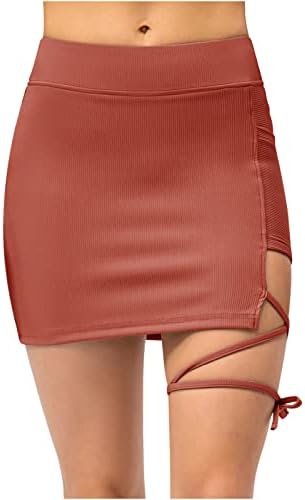 Ženske čipke kratke hlače Summer Fashion Bodycon Mini suknja Skorts casual Atletic Work s visokim strukom Skort s džepovima