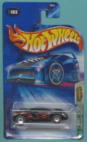 Hot Wheels 2004 lov na blaga crno i crveno cadillac cien 3/12 103 Ograničeno izdanje 1:64 Skala Kolekcionarski die Cast Cat Car