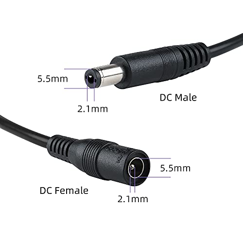 Kabel za produženje napajanja 100ft 5,5 mm x 2,1 mm 12 Volt mužjaka do ženskog kabela za CCTV IP sigurnosne kamere DVR -ove i više